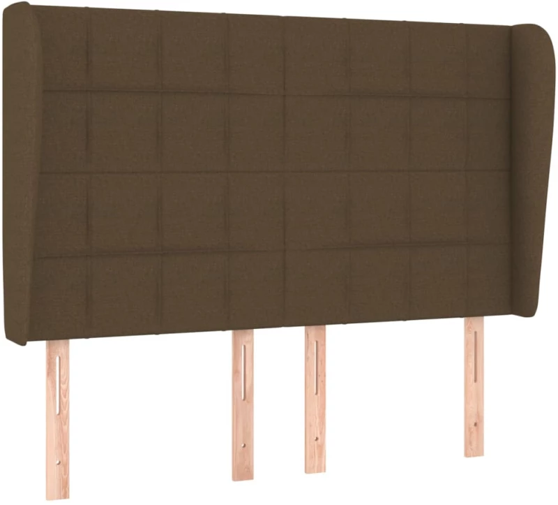 vidaXL Κρεβάτι Boxspring με Στρώμα Σκούρο Καφέ 140x200 εκ Υφασμάτινο
