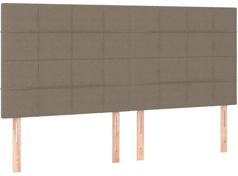 vidaXL Κρεβάτι Boxspring με Στρώμα Taupe 160x200 εκ. Υφασμάτινο