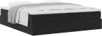 vidaXL Οθωμανικό κρεβάτι με στρώματα Μαύρο 180x200cm Velvet