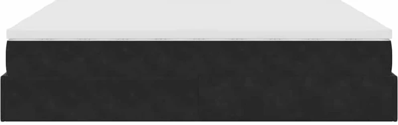 vidaXL Οθωμανικό κρεβάτι με στρώματα Μαύρο 180x200cm Velvet