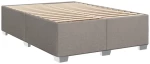 vidaXL Κρεβάτι Boxspring με Στρώμα Taupe 160x200 εκ. Υφασμάτινο
