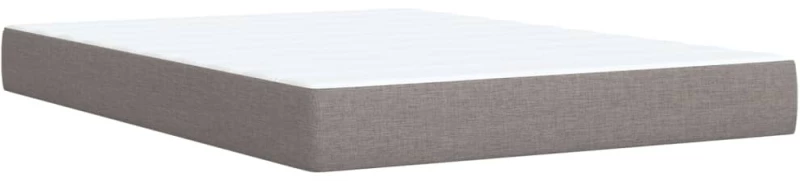 vidaXL Κρεβάτι Boxspring με Στρώμα Taupe 160x200 εκ. Υφασμάτινο