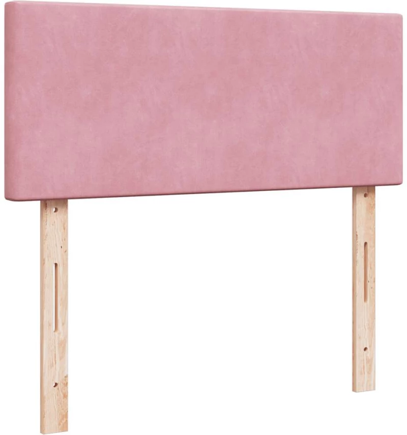 vidaXL Οθωμανικό κρεβάτι με στρώμα ροζ 120x200cm Velvet