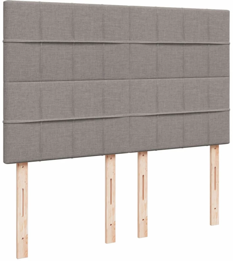 vidaXL Κρεβάτι Boxspring με Στρώμα Taupe 140x190 εκ. Υφασμάτινο