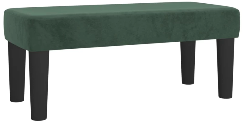 vidaXL Κρεβάτι Boxspring με Στρώμα Σκούρο Πράσινο 90x200 εκ. Βελούδινο