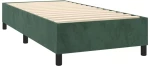 vidaXL Κρεβάτι Boxspring με Στρώμα Σκούρο Πράσινο 80x200 εκ. Βελούδινο