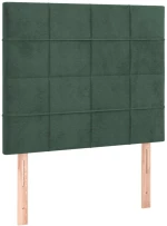 vidaXL Κρεβάτι Boxspring με Στρώμα Σκούρο Πράσινο 80x200 εκ. Βελούδινο