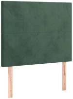 vidaXL Κρεβάτι Boxspring με Στρώμα Σκούρο Πράσινο 90x190 εκ. Βελούδινο