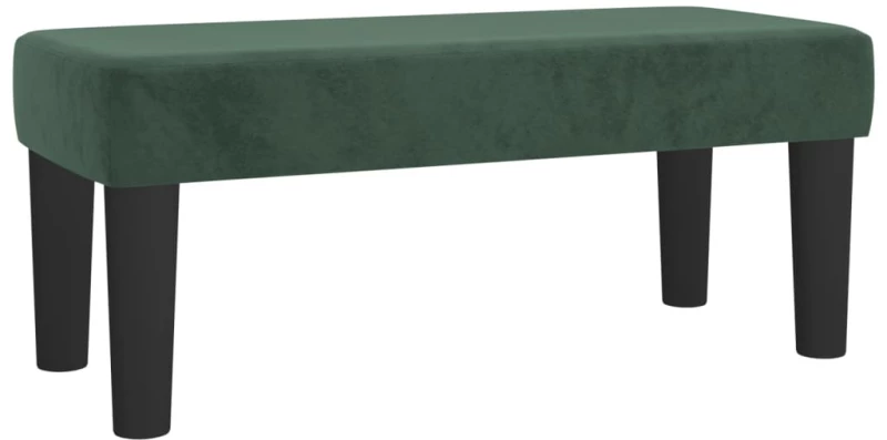 vidaXL Κρεβάτι Boxspring με Στρώμα Σκούρο Πράσινο 90x190 εκ. Βελούδινο