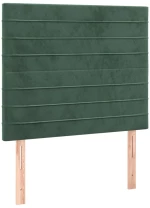 vidaXL Κρεβάτι Boxspring με Στρώμα Σκούρο Πράσινο 90x190 εκ. Βελούδινο
