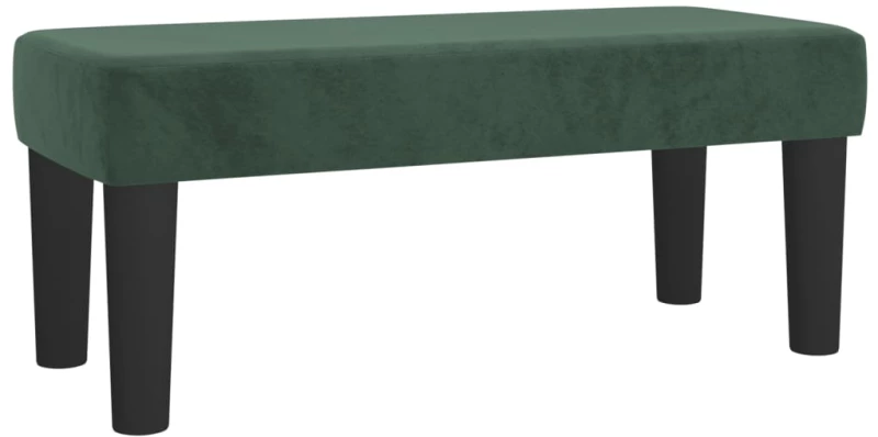 vidaXL Κρεβάτι Boxspring με Στρώμα Σκούρο Πράσινο 90x190 εκ. Βελούδινο