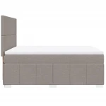 vidaXL Κρεβάτι Boxspring με Στρώμα Taupe 140x190 εκ. Υφασμάτινο