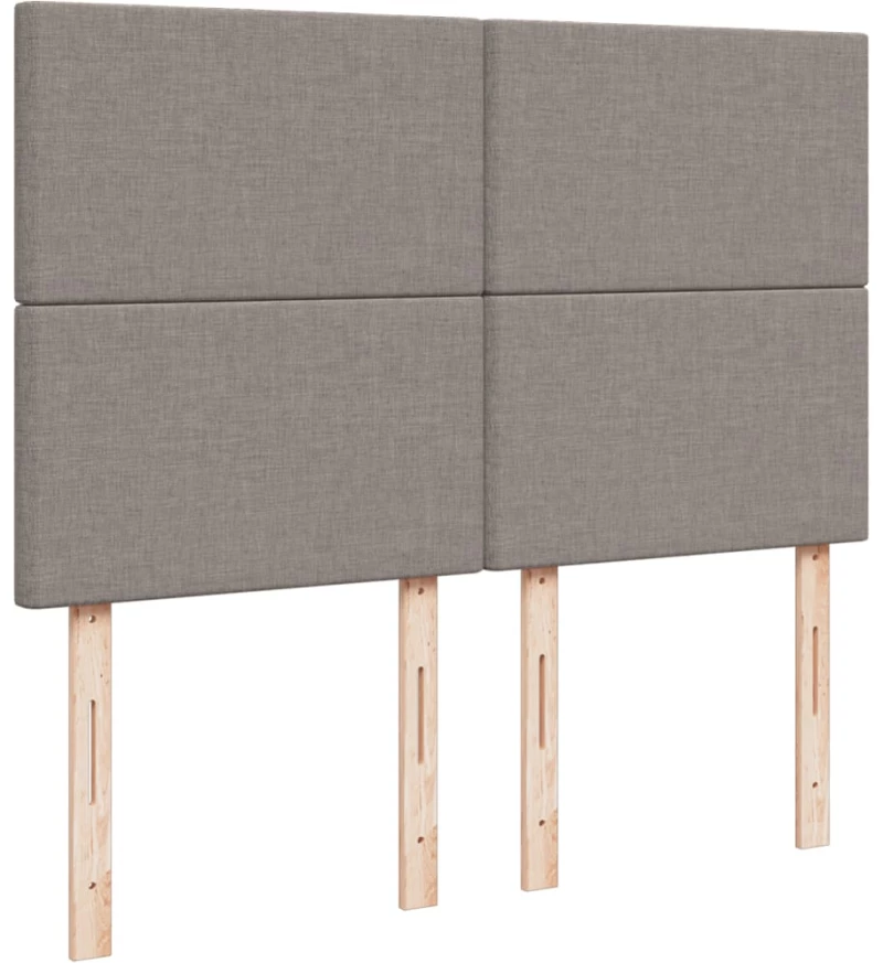 vidaXL Κρεβάτι Boxspring με Στρώμα Taupe 140x190 εκ. Υφασμάτινο