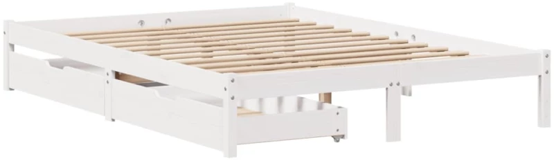 vidaXL Σκελετός Κρεβ. Χωρίς Στρώμα Λευκό 120x200 εκ Μασίφ Πεύκο