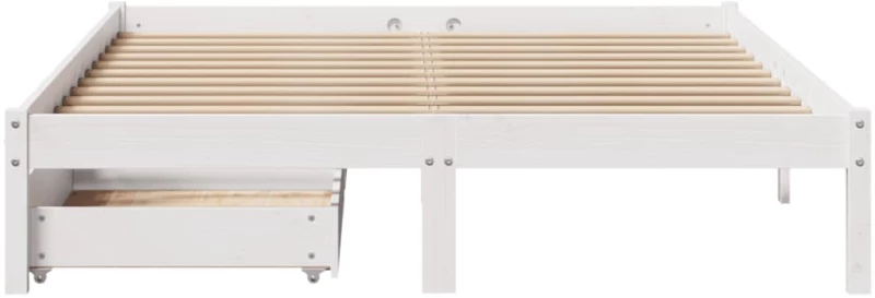 vidaXL Σκελετός Κρεβ. Χωρίς Στρώμα Λευκό 120x200 εκ Μασίφ Πεύκο