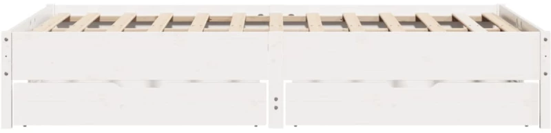 vidaXL Σκελετός Κρεβ. Χωρίς Στρώμα Λευκό 140x200 εκ Μασίφ Πεύκο