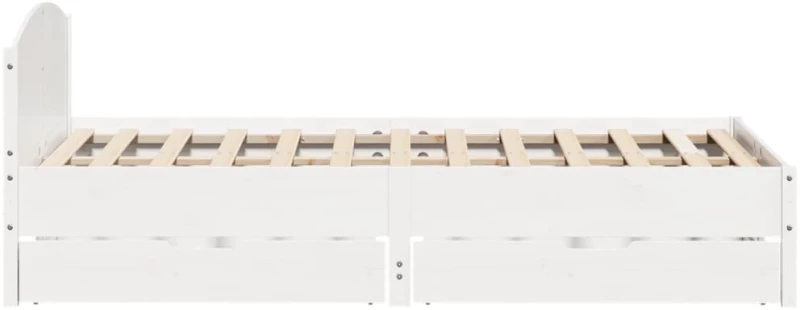 vidaXL Σκελετός Κρεβ. Χωρίς Στρώμα Λευκό 120x200 εκ Μασίφ Πεύκο