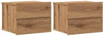 vidaXL Επιτοίχια κομοδίνα 2 τεμάχια Artisan Oak 40x32x30 cm