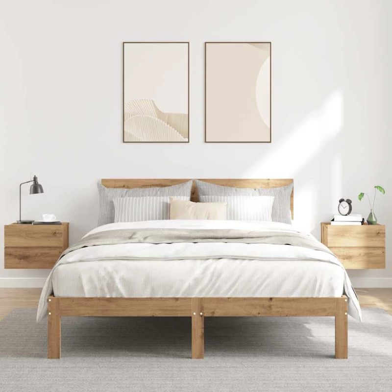 vidaXL Επιτοίχια κομοδίνα 2 τεμάχια Artisan Oak 40x32x30 cm