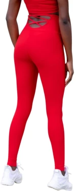 Αθλητικό Κολάν Push-Up με Σχέδιο στην Πίσω Όψη Lismina 704 Red