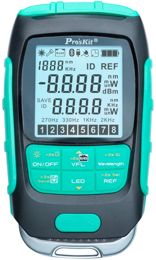 PROSKIT πολύμετρο οπτικών ινών MT-7616  μέτρηση ισχύος & VFL  30mW