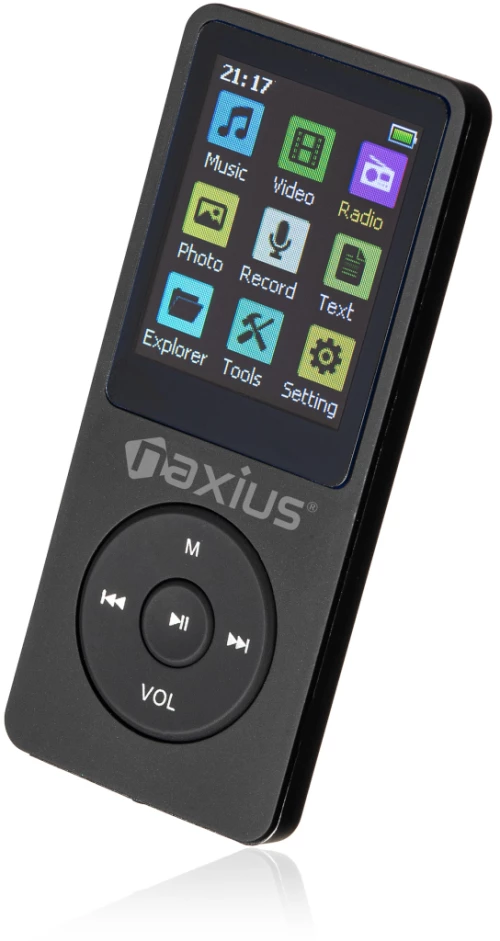 Naxius Player MP4_MP3 8GB & Micro SD, AUX & Bluetooth NXMP-13 Black Naxius
