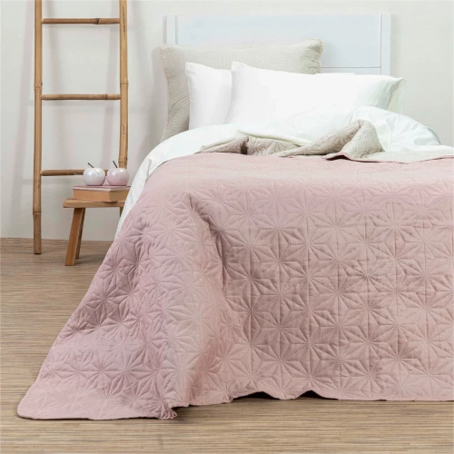 Κουβερλί Stellar Υπέρδιπλο Εκρού-Καφέ 220 x 240 cm