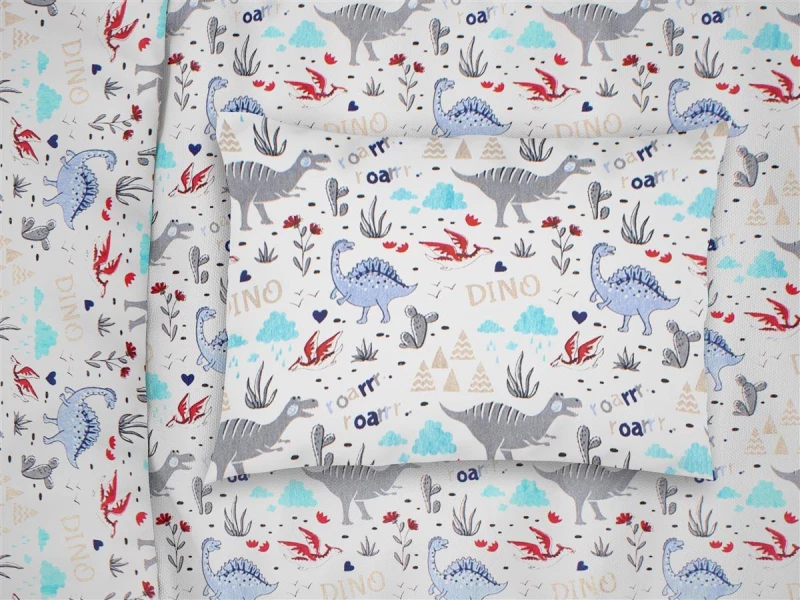 ΜΑΞΙΛΑΡΟΘΗΚΗ ΕΜΠΡΙΜΕ bebe Dino 309 35Χ45 White-Blue Cott/Pol 70/30 - -