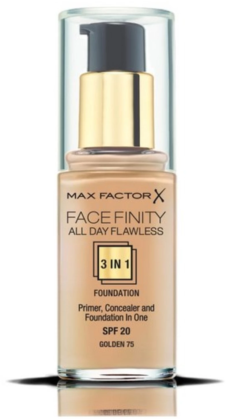 Max Factor Facefinity All Day Flawless 3 In 1 SPF20 Foundation 30ml - 75 Golden