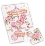 Μπομπονιέρα βάπτισης Puzzle από Plexiglass καρουζέλ 22169 πακέτο 30 τμχ.