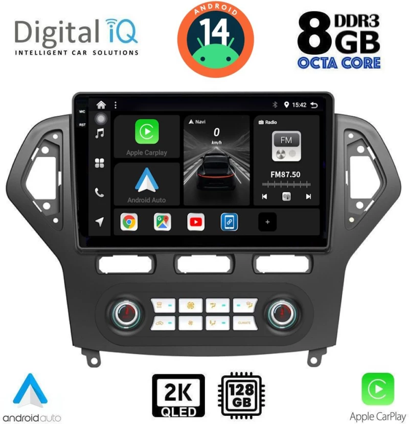 DIGITAL IQ BXF 8162_CPAA CLIMA (10inc) MULTIMEDIA TABLET for FORD MONDEO mod. 2007-2011