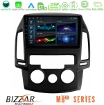 Bizzar m8² Series 8core Android14 4+32gb  Hyundai i30 2007-2012 Manual a/c Navigation Multimedia Tablet 9" με Carplay & Android Auto u-m82-Hy0799