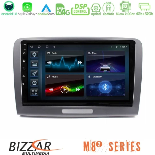 Bizzar m8² Series 8core Android14 4+32gb  Skoda Superb 2008-2015 Navigation Multimedia Tablet 9" με Carplay & Android Auto u-m82-Sk1069