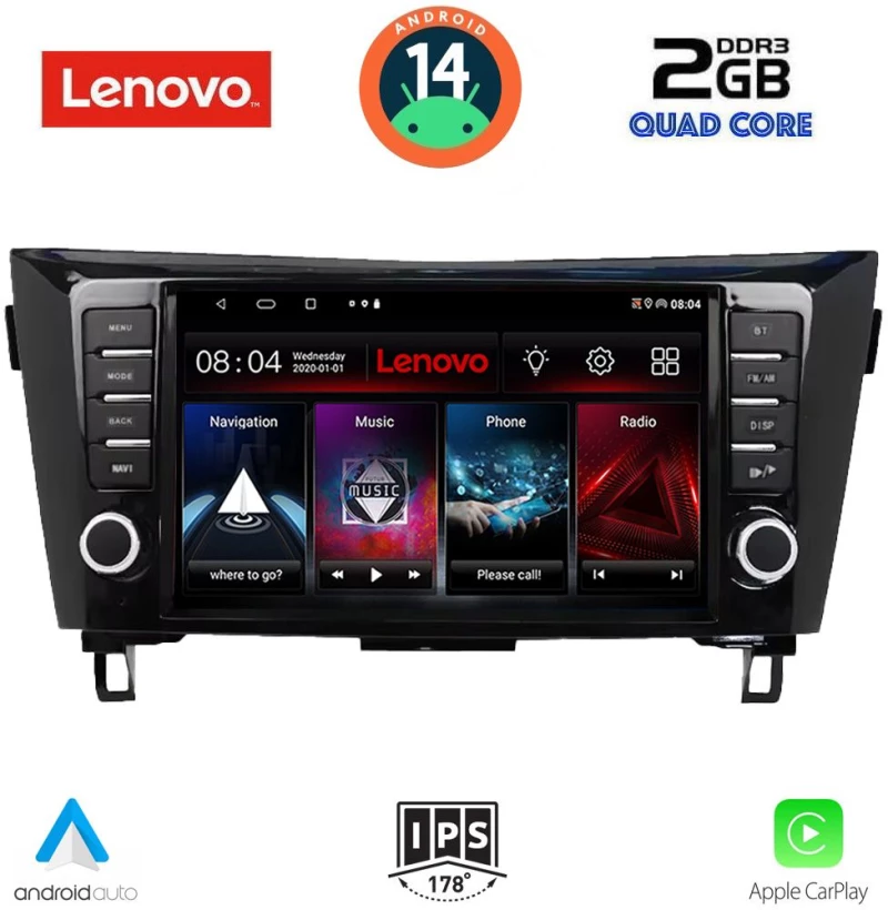 LENOVO LVD 2467_CPA (9inc) MULTIMEDIA TABLET for NISSAN QASHQAI - XTRAIL mod. 2014-2021