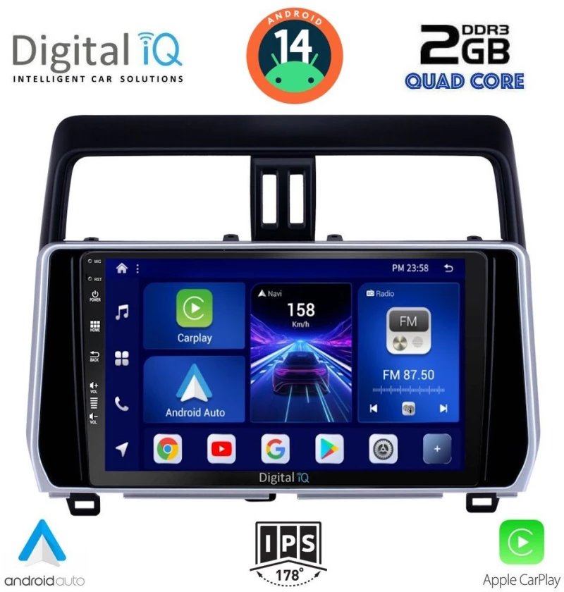 DIGITAL IQ BXC 3739_CPAA (10inc) MULTIMEDIA TABLET for TOYOTA LAND CRUISER mod. 2019>