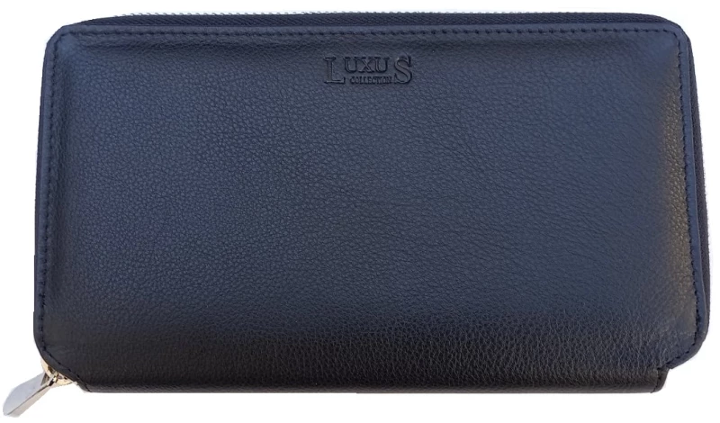 Luxus LX 7011, Δερμάτινο, Ιδανικό και για Smartphone, Μαύρο