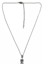 Kostibas 1013-780AL, Κολιέ, Ατσάλι, Με μοτίφ λευκό, Ασημί