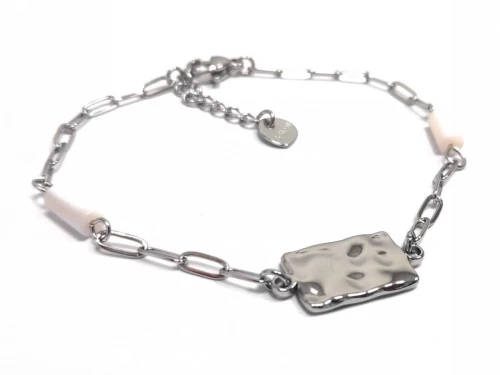 Karma 2322-005A, Βραχιόλι, Ατσάλι 316L, Αλυσίδα, Με μαργαριτάρι, Ασημί