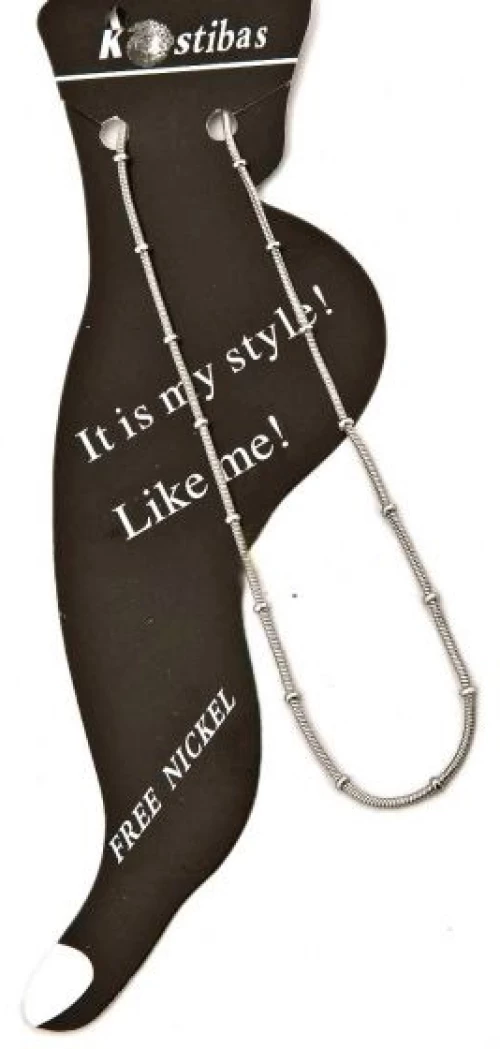 Kostibas 2035-007, Βραχιόλι Ποδιού, Ατσάλι, Ασημί