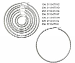 Kostibas 3113-677AE, Σκουλαρίκια κρίκοι, Ατσάλι, Ασημί