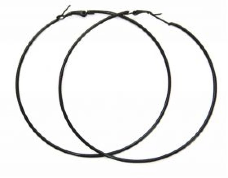 Kostibas 3112-026YM, Σκουλαρίκια Κρίκοι, Μεταλλικό, Μαύρο