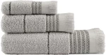 Πετσέτες Plush (Σετ 3τμχ) Gray Nima Σετ Πετσέτες 70x140cm 100% Βαμβάκι
