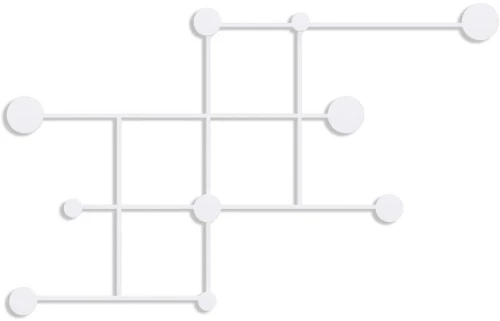 Κρεμάστρα Τοίχου 10 Θέσεων Fatara 494PYT1135 112x64x10cm White Wallity Μέταλλο