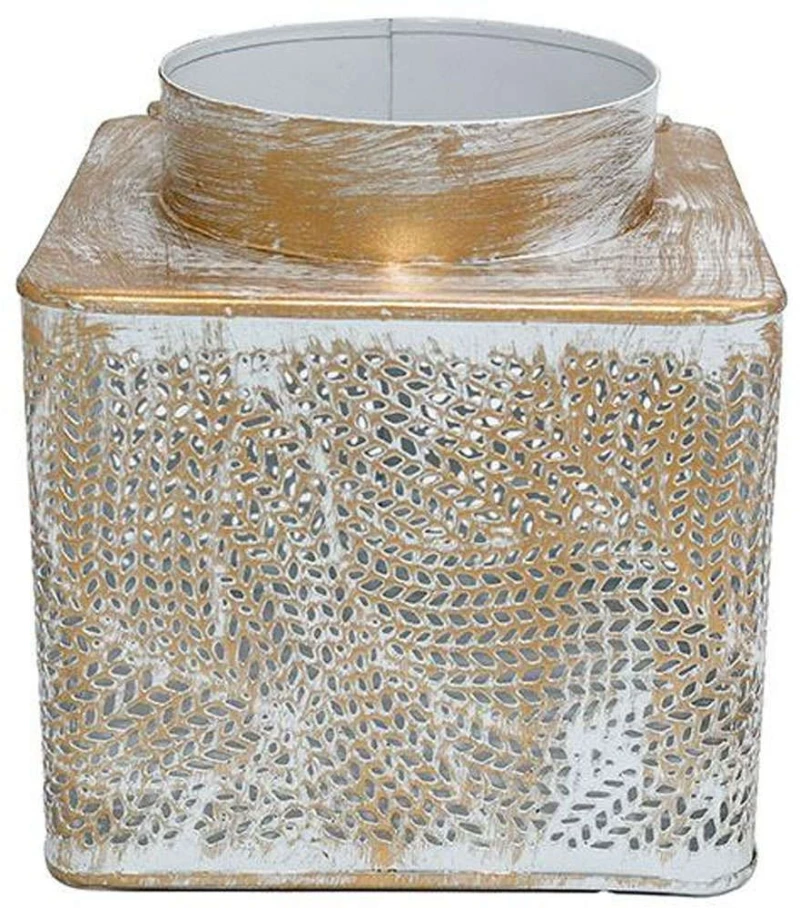 Φανάρι 954-124-012 14x14x15cm White-Gold Μέταλλο