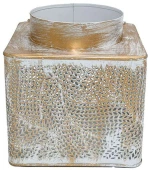 Φανάρι 954-124-012 14x14x15cm White-Gold Μέταλλο
