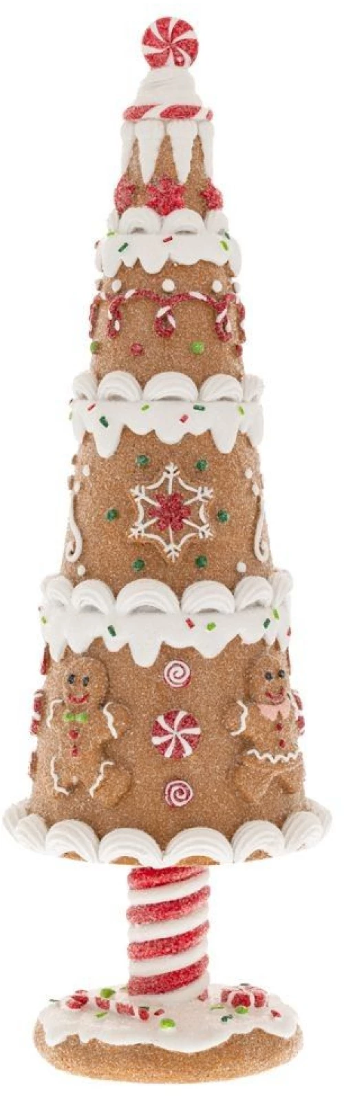 Χριστουγεννιάτικη Διακοσμητική Φιγούρα Τούρτα Δέντρο Gingerbread 87195 8x8x25cm Multi