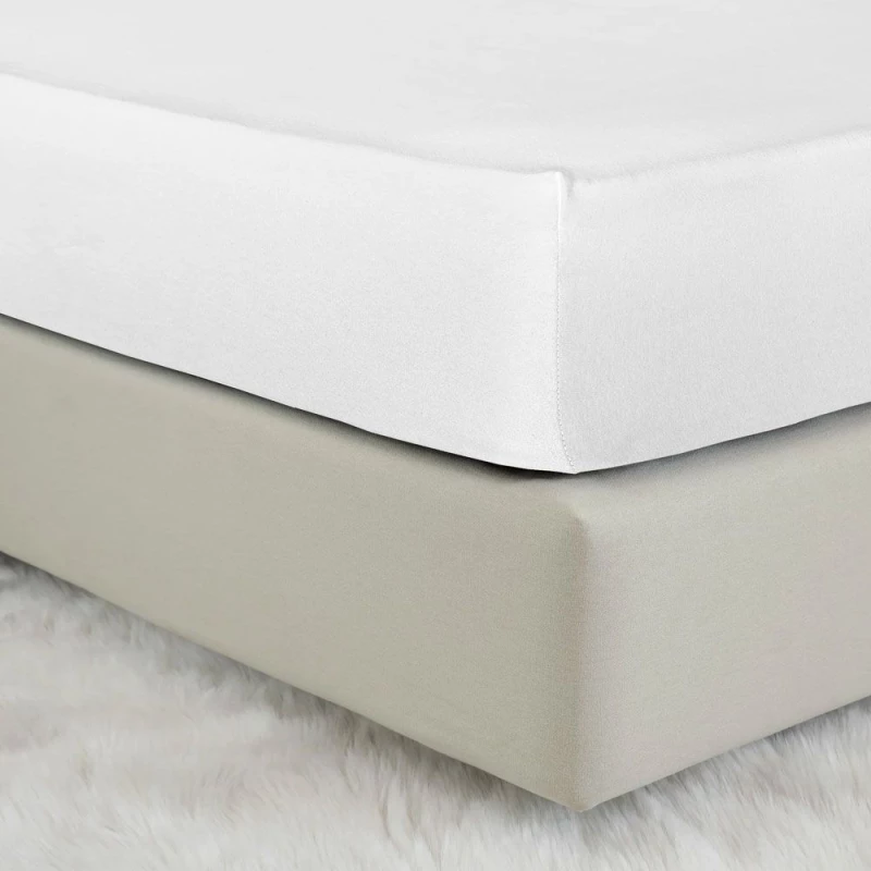 Σεντόνι Tender Με Λάστιχο White Nima Μονό 100x240cm 100% Βαμβάκι