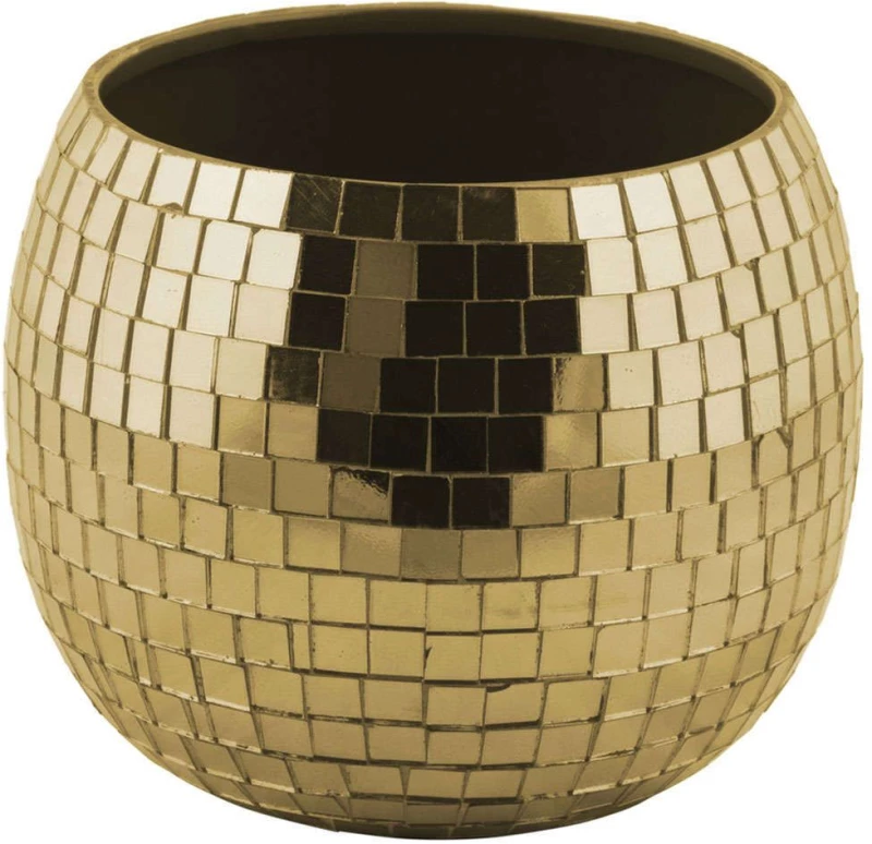 Κασπώ Disco Mirror PT4224GD Φ18x15cm Gold Present Time Μέταλλο