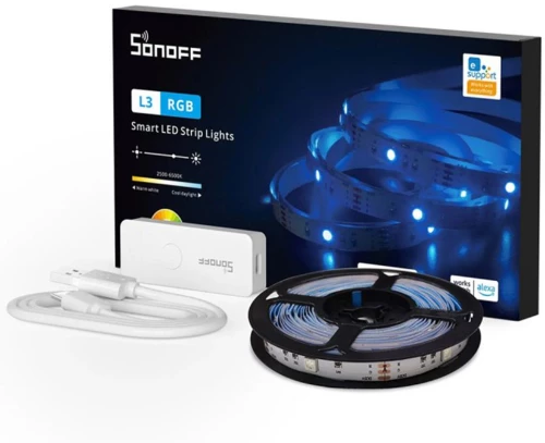 Ταινία LED & Αντάπτορας L3-5M Smart Με WiFi RGB 5m DC 5V 10W Multi Sonoff