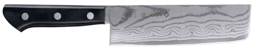 Μαχαίρι Nakiri Basic Damascus F-330 16,5cm Από Δαμασκηνό Ατσάλι Silver-Black Tojiro Ανοξείδωτο Ατσάλι